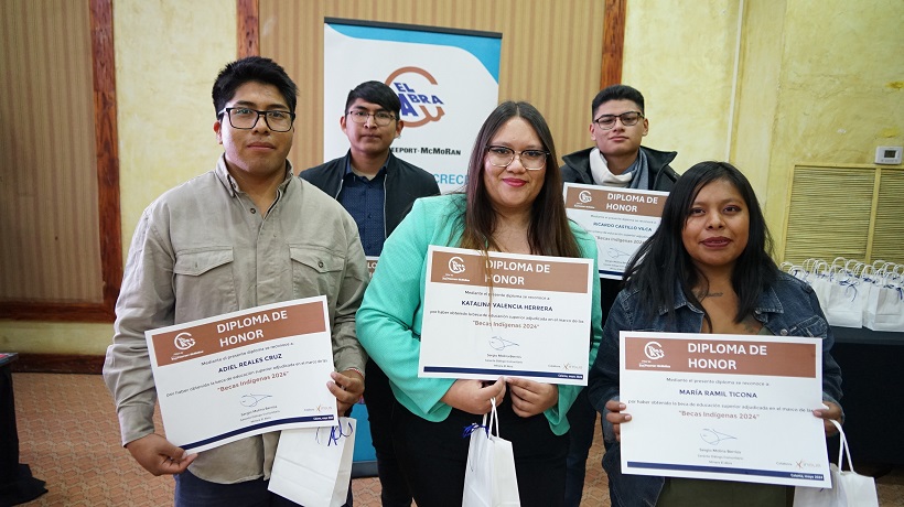 Minera El Abra aumenta en un 30% el aporte para estudios superiores de beneficiados con las Becas Indígenas 2024