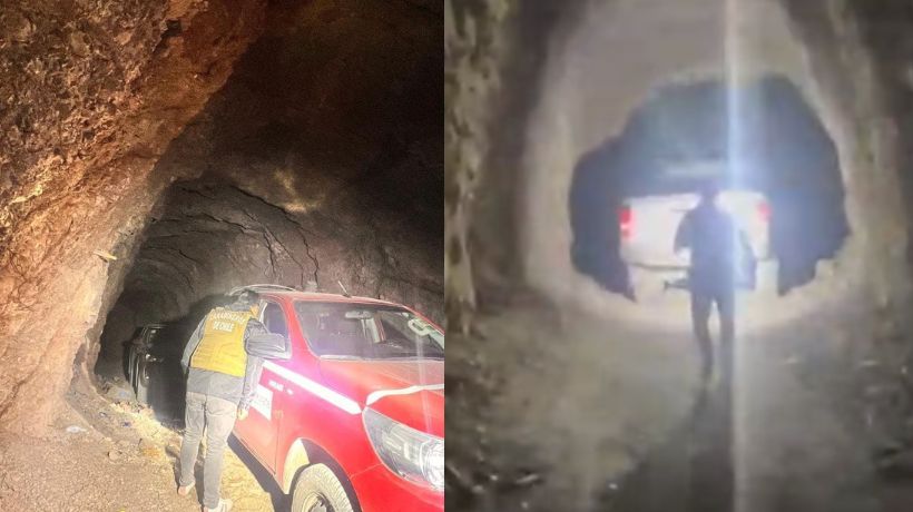 Encuentran camionetas robadas escondidas en pique minero en Antofagasta