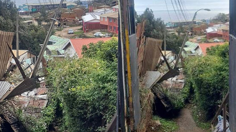 Deslizamiento de tierra dejó sin suministro eléctrico a vecinos de Valparaíso