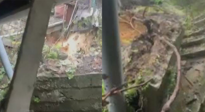 Reportan derrumbe cerro en Valparaíso a un costado de vivienda: “Está a punto de caer a una de las piezas”