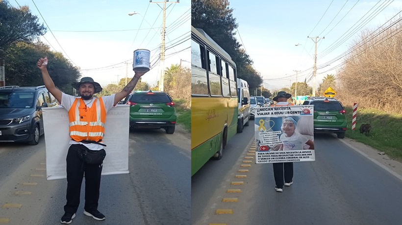 "Estoy muy agradecido": papá de Megan llegó a Quillota tras larga caminata para recaudar fondos