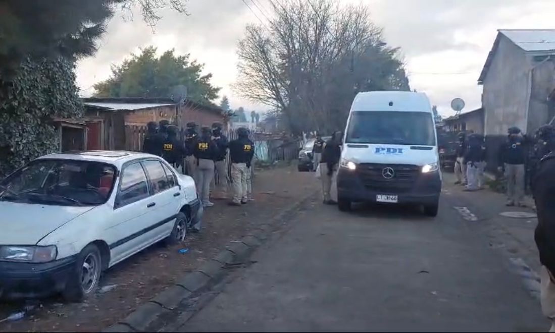 "Operación San José": 9 detenidos dejó allanamiento a más de 20 viviendas en Temuco