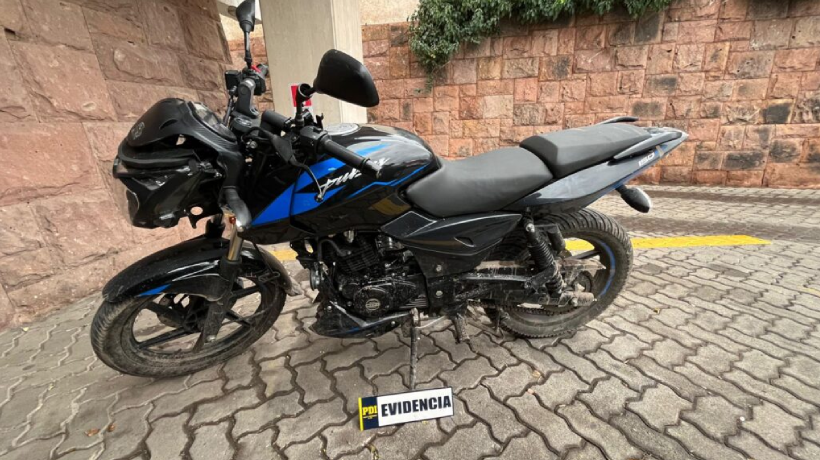 Detienen a extranjero que mantenía una motocicleta robada en su domicilio en Los Andes