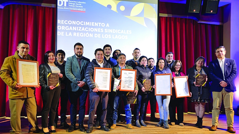 Reconocieron a los siete sindicatos con más trayectoria de la Región de Los Lagos