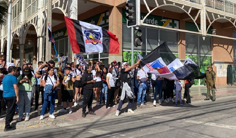 Operativo de seguridad en Copiapó por masivo arribo de hinchas de Colo Colo