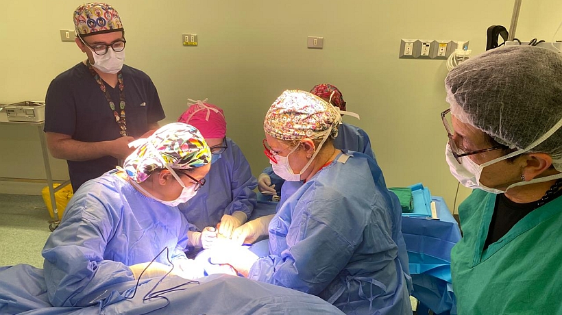 Expertas viajaron a Puerto Montt para operar a siete niños quemados