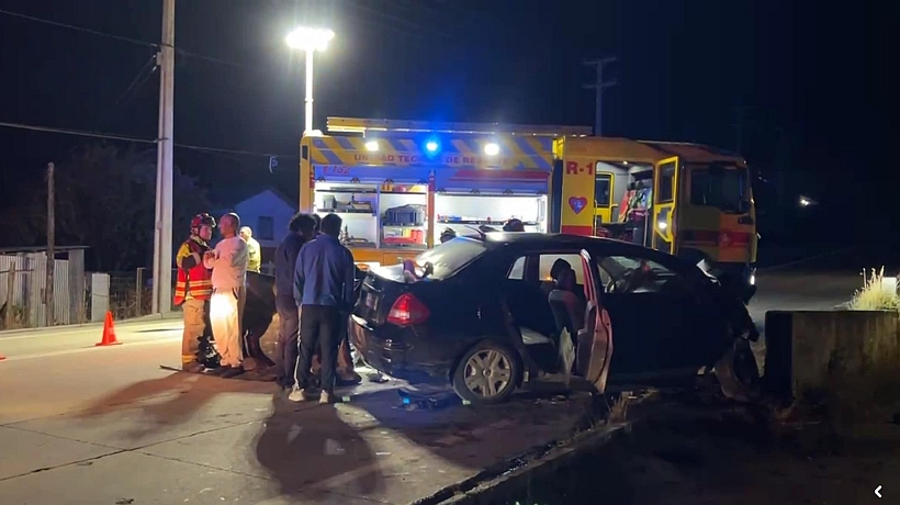 Fatal accidente en Quellón: chofer fallece al chocar contra un muro