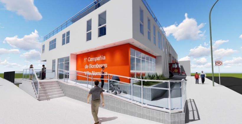 Retoman las obras del cuartel de la Primera Compañía de Bomberos de Villa Alemana