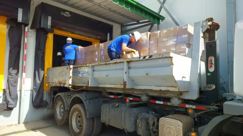 Comuna de Dalcahue beneficiada con donación de mil cajas de choritos