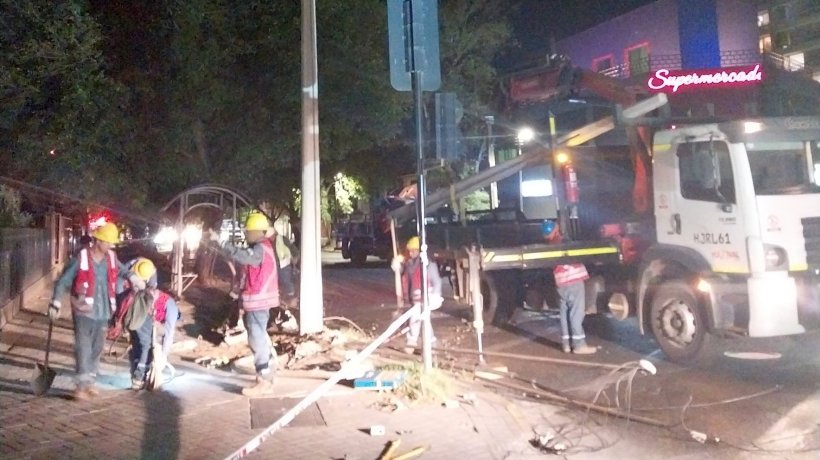 Cortes de tránsito en Plaza Juan Bosco de Concepción provocó gran congestión: suministro eléctrico podría estar repuesto antes de la 16:00
