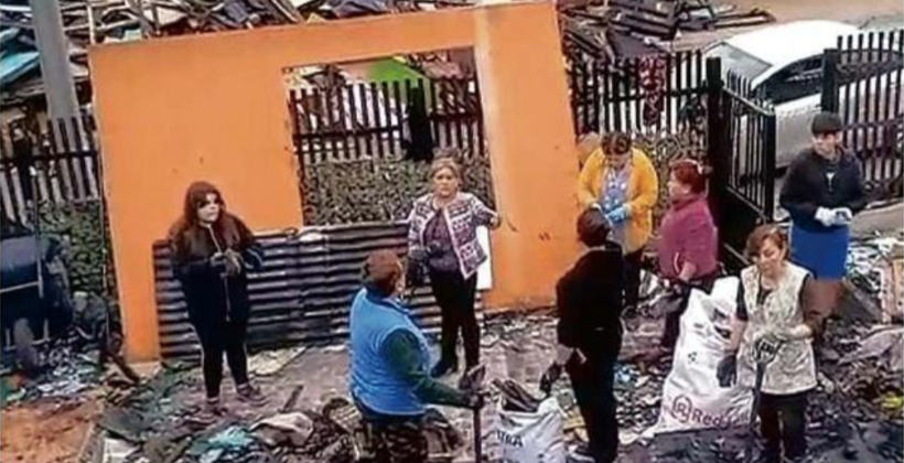 Llamas arrasaron una casa, pero al mismo tiempo encendieron el corazón de un barrio