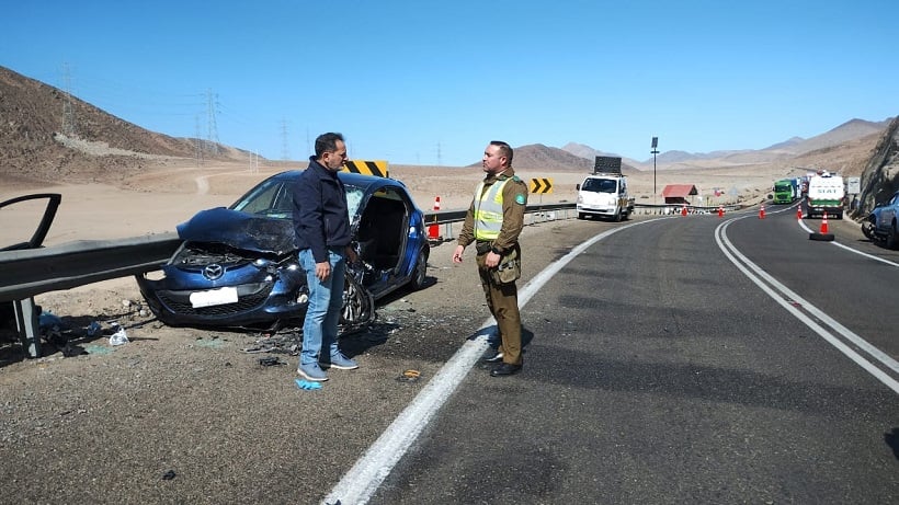Mujer de 59 años murió en choque frontal en ruta que une Caldera y Vallenar
