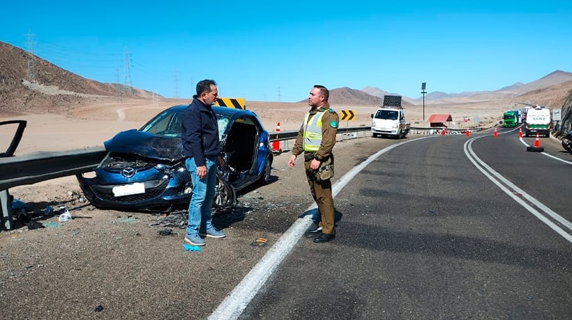 Viajaban desde Alto Hospicio a Santiago: Mujer de 43 años falleció en accidente automovilístico en la ruta C-386