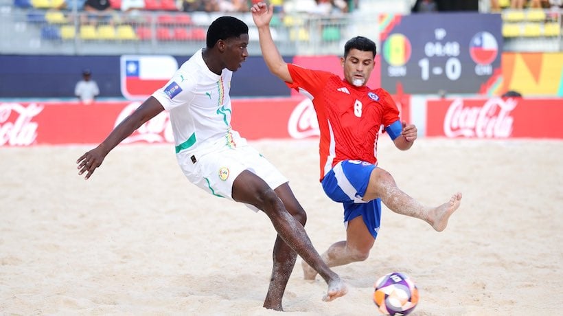 Chile perdió ante Senegal y queda al borde de la eliminación en el Mundial de Fútbol Playa