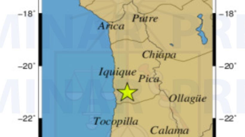 Sismo se percibió este martes en la Región de Tarapacá