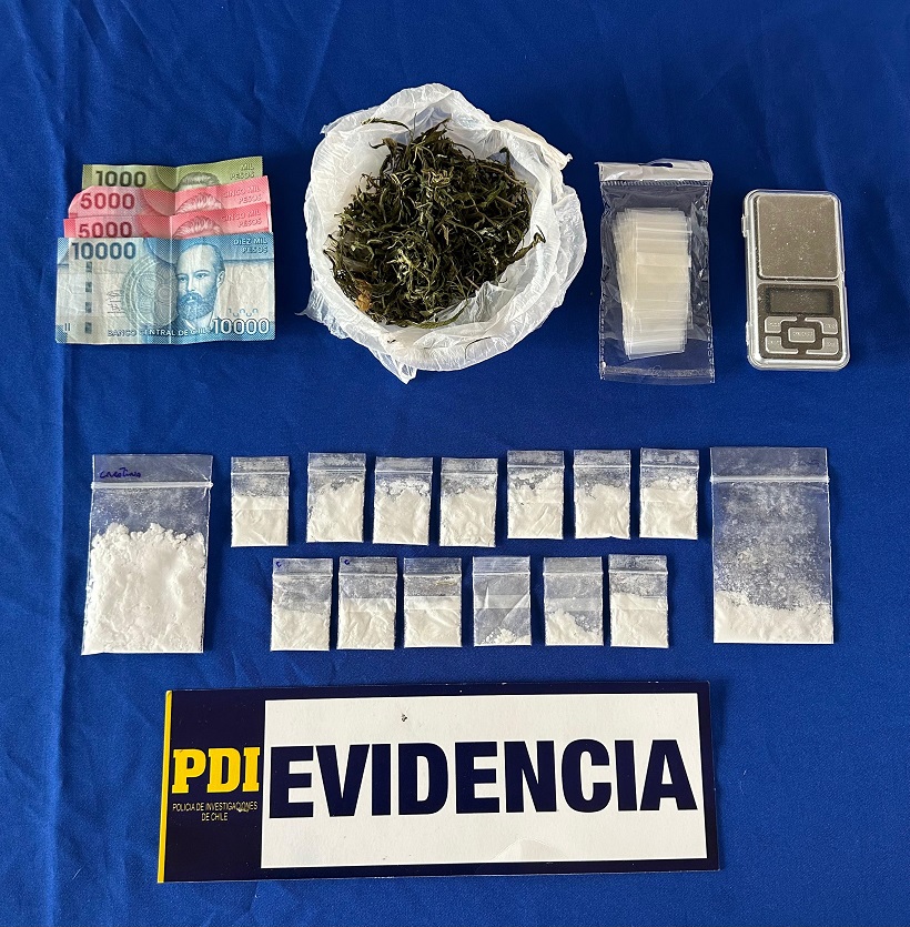 PDI Villarrica detuvo a mujer por microtráfico de drogas bajo modalidad delivery