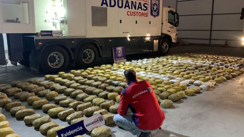 Decomisan más de media tonelada de droga en Complejo Fronterizo de Colchane