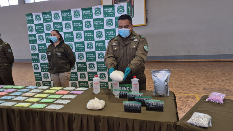 Megaoperativo liderado por el OS7 de Concepción permite realizar la mayor incautación de metanfetamina del sur del país