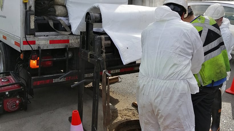 Comenzaron trabajos de reforzamiento del macrocolector de aguas servidas en Reñaca