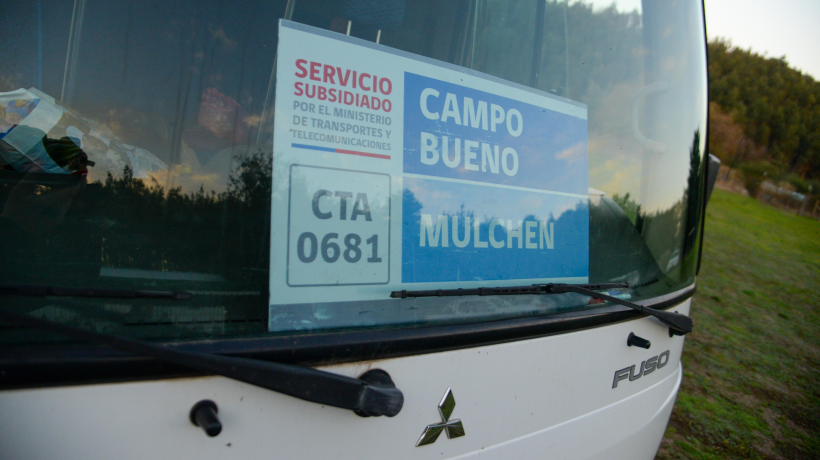Transporte público rural beneficiará a más de 2 mil vecinos en Mulchén