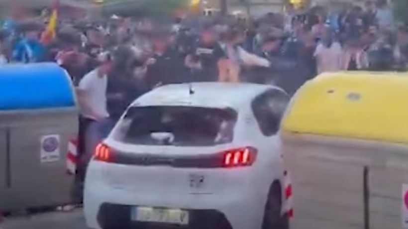 Al menos trece heridos leves en un atropello múltiple antes del partido Espanyol-Barcelona