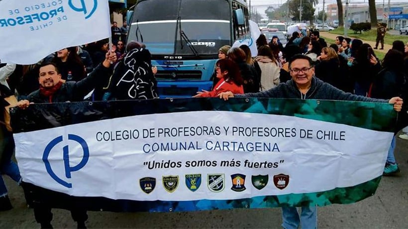 Más de 600 profesores participaron en movilización convocada por el gremio