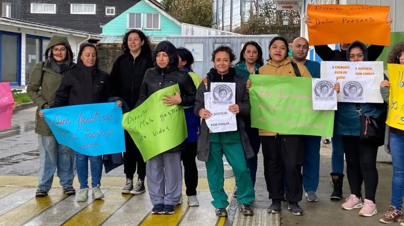 Funcionarios del Hospital de Calbuco exigieron justicia por niña fallecida