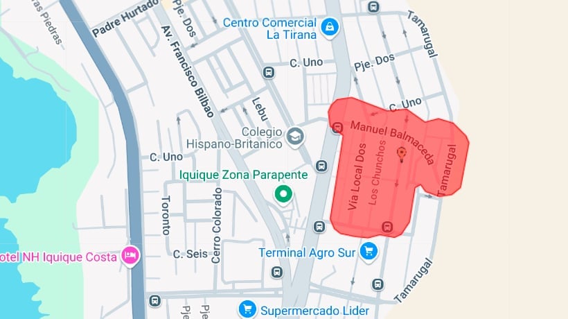 Reportan corte de suministro eléctrico en el sector sur de la ciudad de Iquique