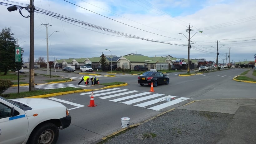 Proyectan remarcar un 90% de los cruces peatonales de Puerto Montt durante 2025