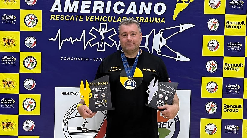 Bombero de Puerto Montt se consagró como campeón latinoamericano en rescate vehicular