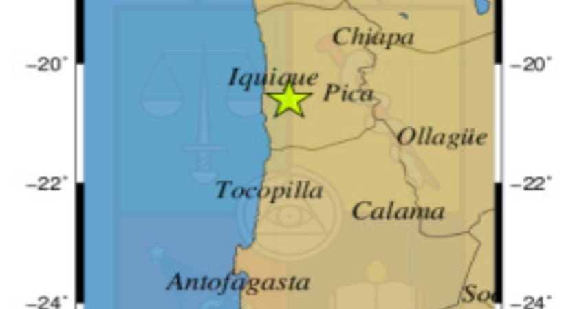 Sismo se registró esta mañana en la Región de Tarapacá