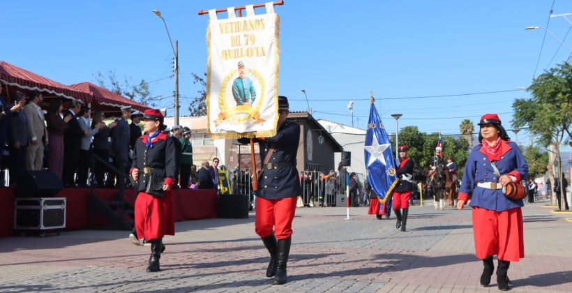 Quillota inició las conmemoraciones de las Glorias Navales con desfile en la población Corvi