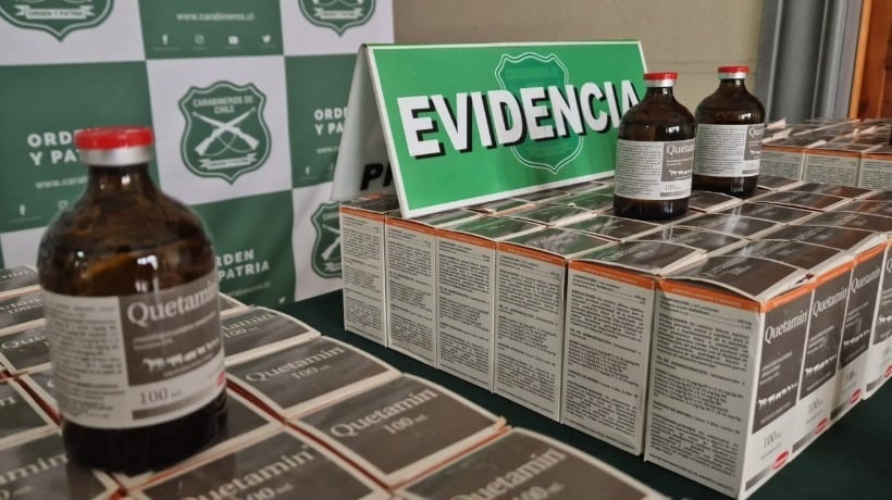 Prisión preventiva para dos bolivianos y un chileno por tráfico de ketamina y clorhidrato de cocaína