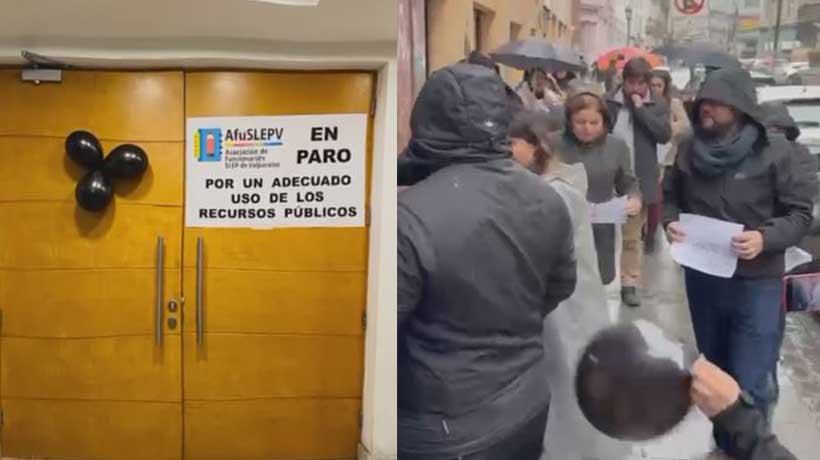 Funcionarios SLEP realizaron paro por irregularidades en contrataciones: se mantienen en alerta