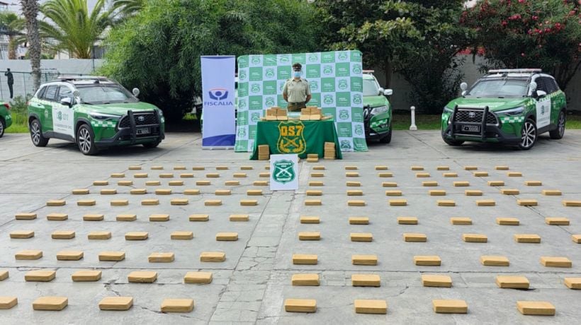 Llamada anónima alertó a Carabineros: desarticulan banda que transportaba 200 kilos de droga desde Tarapacá hacia Santiago
