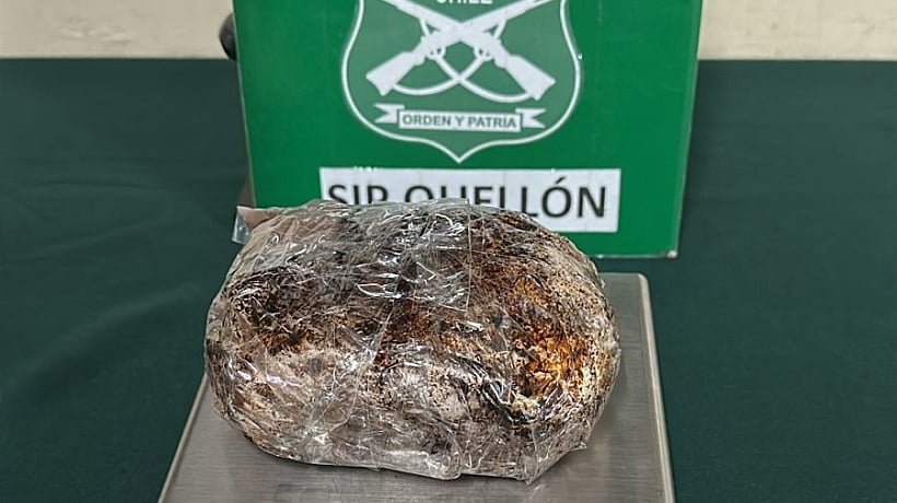 Operativo policial en Quellón: incautan medio kilo de cocaína