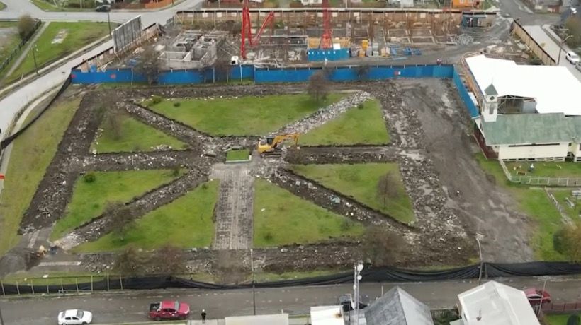 Comienza la construcción de la esperada plaza de Contao en Hualaihué