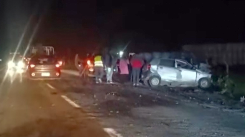 Choque frontal entre dos vehículos deja tres fallecidos en Santa Bárbara