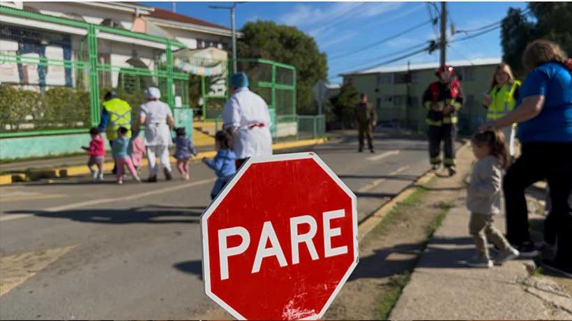 Con éxito se realizó simulacro de fuga de gas en jardín infantil de Valparaíso