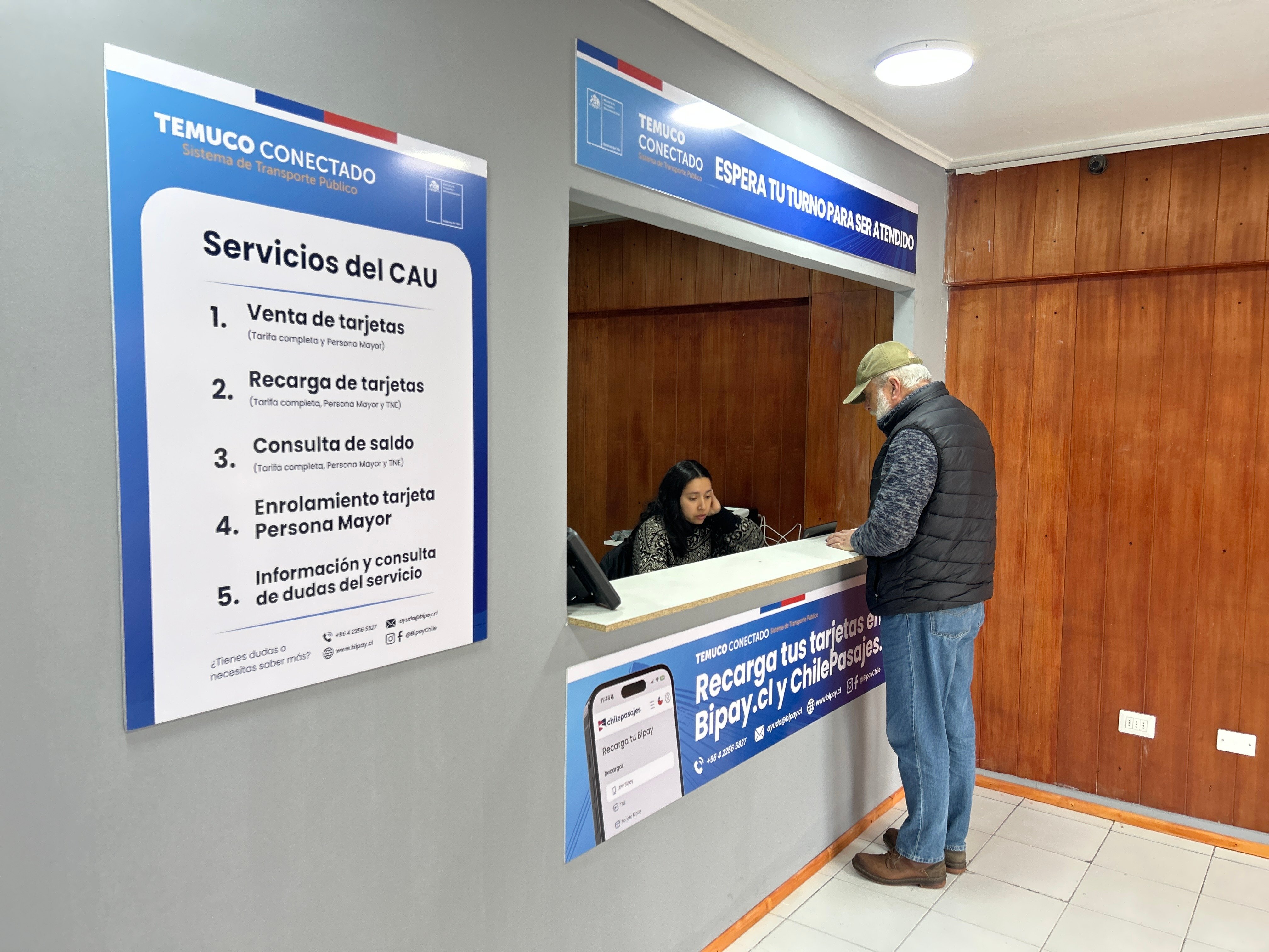Pago electrónico de buses: Habilitan centros de atención al usuario en Temuco y Padre las Casas