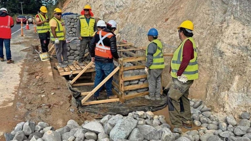 Finalizan construcción de enrocado de protección en la ruta costera de Coelemu