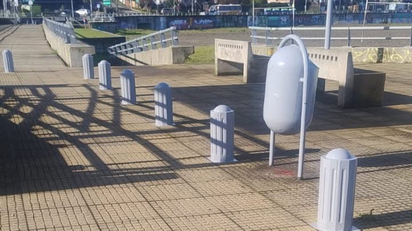 Esta semana se realizaron trabajos de pintura y embellecimiento en playa Pelluco