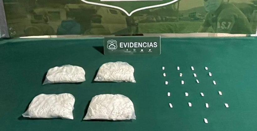 Control en Panquehue termina con tres detenidos por tráfico de drogas