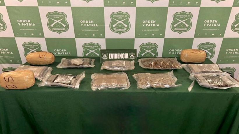 Detienen a pasajero que transportaba más 11 kilos de marihuana en su mochila en Iquique