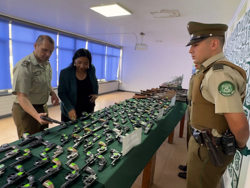 160 armas recuperadas por Carabineros en Arica: serán enviadas a Santiago para su destrucción