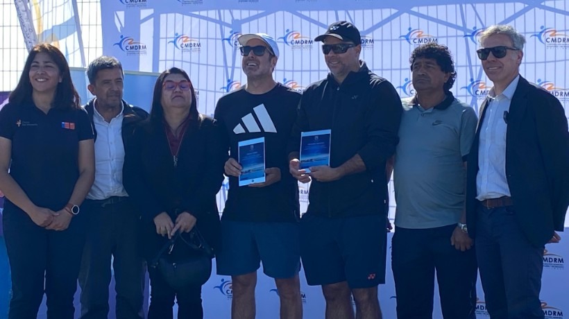 Fernando González y Nicolás Massú realizaron clínica de tenis en Mejillones