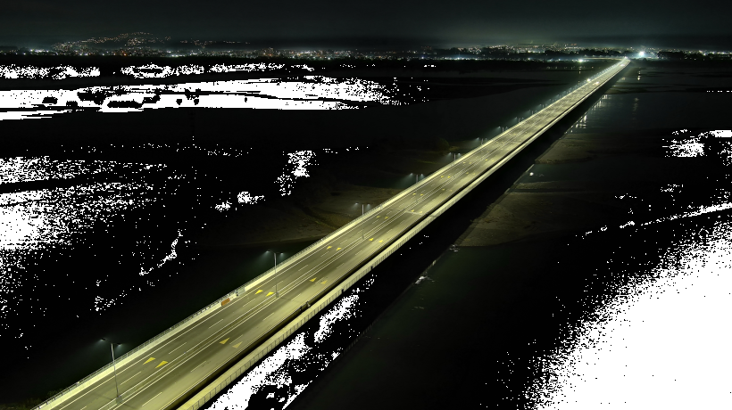 Se iniciaron las pruebas de iluminación en el Puente Industrial sobre el Río Biobío