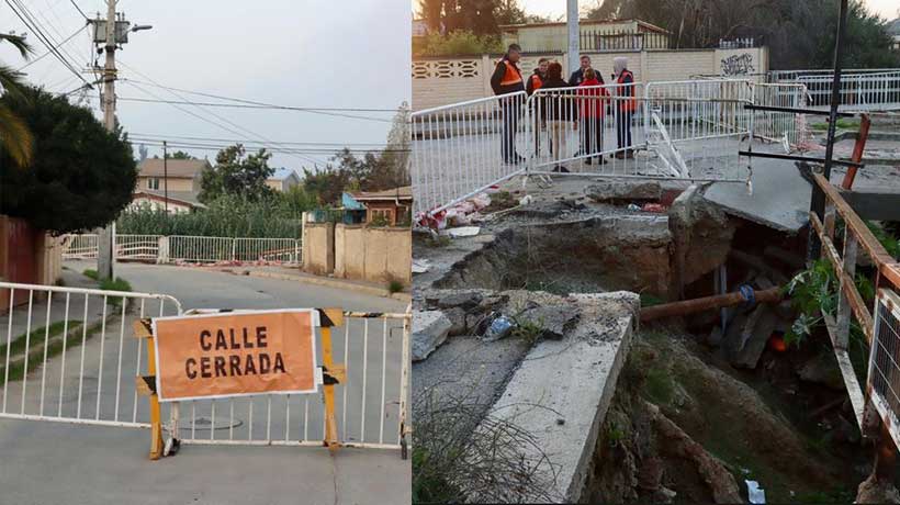 Inminentes lluvias obligan a realizar cierre temporal de puente Los Ciruelos de Villa Alemana