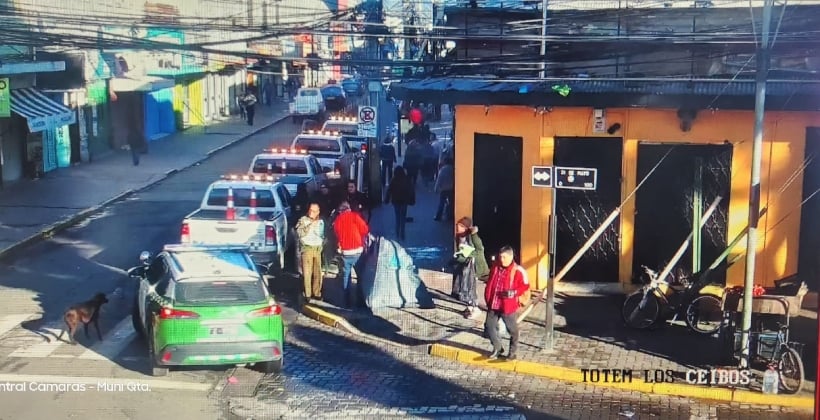 Quillota: persona se instaló en plena esquina frente a Los Ceibos con una carpa