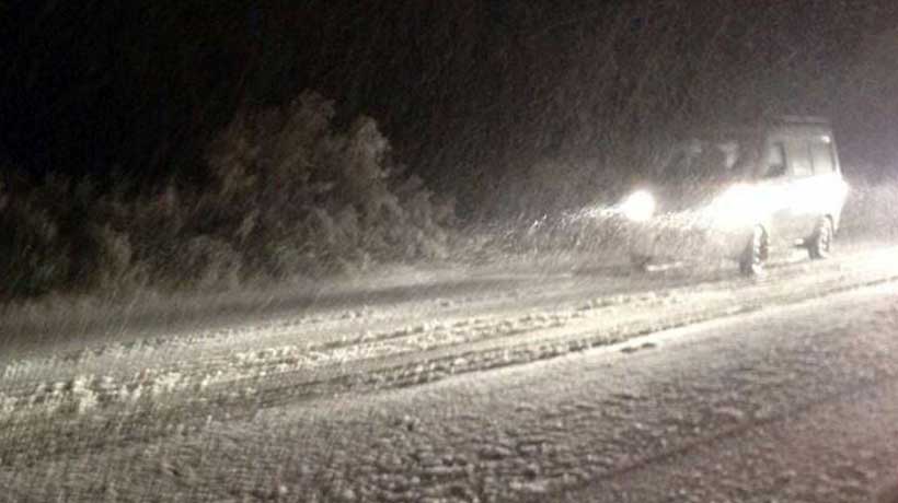 Anuncian el cierre de la Cuesta La Dormida por caída de nieve: “Conducir con precaución”